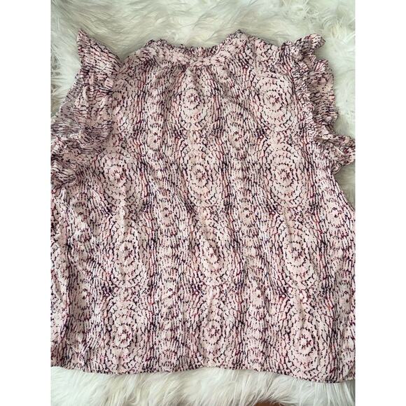 Studio B by Bobeau womens sz. L multicolor rayon blouse. Pretty, comfortable - Picture 8 of 9